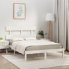 Estructura De Cama Madera Maciza Blanco Supe King 180x200 Cm Vidaxl