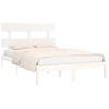 Estructura De Cama Madera Maciza Blanco Supe King 180x200 Cm Vidaxl