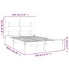 Estructura De Cama Madera Maciza Blanco Supe King 180x200 Cm Vidaxl