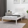 Estructura De Cama Madera Maciza De Pino Blanca 90x200 Cm Vidaxl