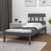 Estructura De Cama Madera Maciza De Pino Gris 90x200 Cm Vidaxl