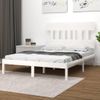 Estructura De Cama De Madera Maciza De Pino Blanca 160x200 Cm Vidaxl