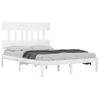 Estructura De Cama Madera Maciza Blanco Supe King 180x200 Cm Vidaxl