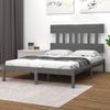 Estructura De Cama De Madera Maciza De Pino Gris 200x200 Cm Vidaxl