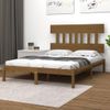 Estructura De Cama Madera Maciza De Pino Marrón Miel 200x200 Cm Vidaxl