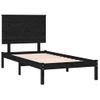 Estructura De Cama Individual Madera Maciza Negra 90x190 Cm Vidaxl