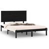 Estructura De Cama Madera Maciza Negra 120x190 Cm Vidaxl