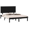 Estructura De Cama Madera Maciza Negra 120x190 Cm Vidaxl