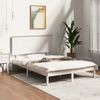 Estructura De Cama De Madera Maciza Blanca 135x190 Cm Vidaxl