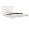 Estructura De Cama De Madera Maciza Blanca 135x190 Cm Vidaxl