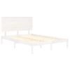 Estructura De Cama De Madera Maciza Blanca 135x190 Cm Vidaxl