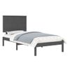 Estructura De Cama Madera Maciza De Pino Gris 90x200 Cm Vidaxl