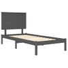 Estructura De Cama Madera Maciza De Pino Gris 90x200 Cm Vidaxl