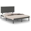 Estructura De Cama Madera Maciza De Pino Gris 120x200 Cm Vidaxl