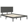 Estructura De Cama Madera Maciza De Pino Gris 120x200 Cm Vidaxl