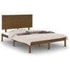 Estructura De Cama Madera Maciza De Pino Marrón Miel 120x200 Cm Vidaxl