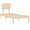 Estructura De Cama Individual Pequeña Madera Maciza 75x190 Cm Vidaxl