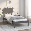 Estructura De Cama De Madera Maciza Gris 90x190 Cm Vidaxl