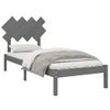 Estructura De Cama De Madera Maciza Gris 90x190 Cm Vidaxl