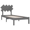 Estructura De Cama De Madera Maciza Gris 90x190 Cm Vidaxl