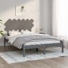 Estructura De Cama De Madera Maciza Gris 120x200 Cm Vidaxl