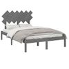 Estructura De Cama De Madera Maciza Gris 120x200 Cm Vidaxl