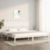 Estructura De Cama Madera Maciza Blanco 200x200 Cm Vidaxl