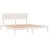 Estructura De Cama Madera Maciza Blanco 200x200 Cm Vidaxl