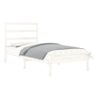 Estructura De Cama Madera Maciza Individual Blanco 75x190 Cm Vidaxl