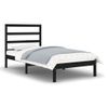 Estructura De Cama Madera Maciza Individual Negra 75x190 Cm Vidaxl