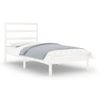 Estructura De Cama Individual Madera Maciza Blanco 90x190 Cm Vidaxl