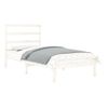 Estructura De Cama Individual Madera Maciza Blanco 90x190 Cm Vidaxl