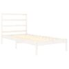 Estructura De Cama Individual Madera Maciza Blanco 90x190 Cm Vidaxl