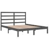 Estructura De Cama De Madera Maciza De Pino Gris 140x190 Cm Vidaxl