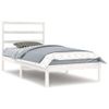 Estructura De Cama Madera Maciza De Pino Blanca 90x200 Cm Vidaxl