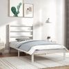 Estructura De Cama Madera Maciza De Pino Blanca 90x200 Cm Vidaxl