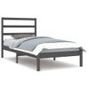 Estructura De Cama Madera Maciza De Pino Gris 90x200 Cm Vidaxl