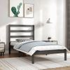 Estructura De Cama Madera Maciza De Pino Gris 90x200 Cm Vidaxl