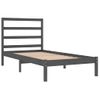 Estructura De Cama Madera Maciza De Pino Gris 90x200 Cm Vidaxl