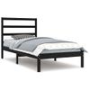 Estructura De Cama Madera Maciza De Pino Negra 90x200 Cm Vidaxl