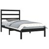 Estructura De Cama Madera Maciza De Pino Negra 90x200 Cm Vidaxl