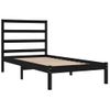 Estructura De Cama Madera Maciza De Pino Negra 90x200 Cm Vidaxl