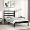 Estructura De Cama Madera Maciza De Pino Negra 100x200 Cm Vidaxl