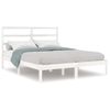 Estructura De Cama Madera Maciza De Pino Blanca 120x200 Cm Vidaxl