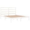 Estructura De Cama Madera Maciza De Pino Blanca 120x200 Cm Vidaxl