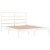 Estructura De Cama De Madera Maciza De Pino Blanca 160x200 Cm Vidaxl