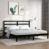 Estructura De Cama Madera Maciza Negro Supe King 180x200 Cm Vidaxl