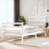 Estructura De Cama Madera Maciza De Pino Blanco 75x190 Cm Vidaxl