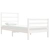 Estructura De Cama Madera Maciza De Pino Blanco 75x190 Cm Vidaxl