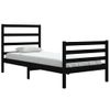 Estructura De Cama Madera Maciza De Pino Negra 90x200 Cm Vidaxl